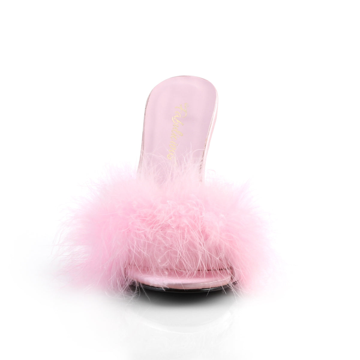 4" Heel Marabou Fur Slipper (Fabulicious CLAS01F/BPPU-F)