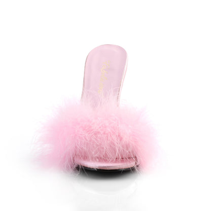 4" Heel Marabou Fur Slipper (Fabulicious CLAS01F/BPPU-F)