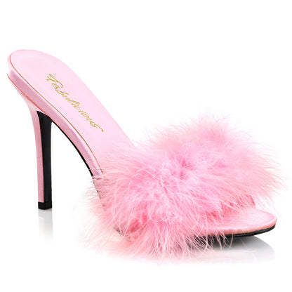 4" Heel Marabou Fur Slipper (Fabulicious CLAS01F/BPPU-F)