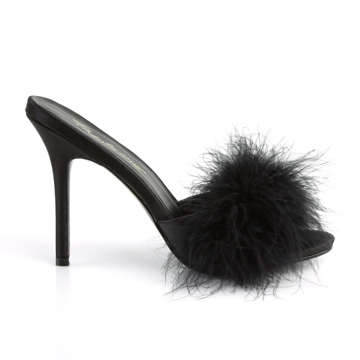 4" Heel Marabou Fur Slipper (Fabulicious CLAS01F/BPPU-F)