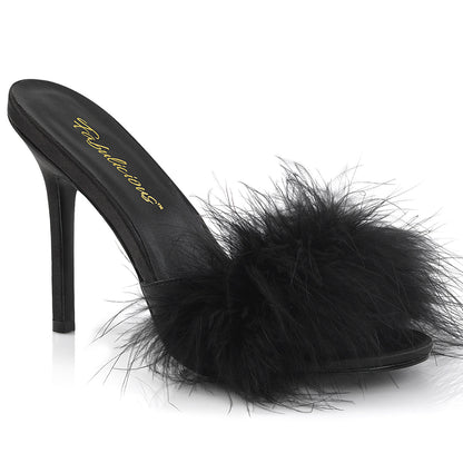 4" Heel Marabou Fur Slipper (Fabulicious CLAS01F/BPPU-F)