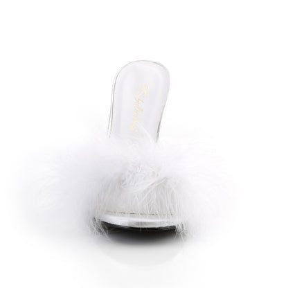 4" Heel Marabou Fur Slipper (Fabulicious CLAS01F/BPPU-F)