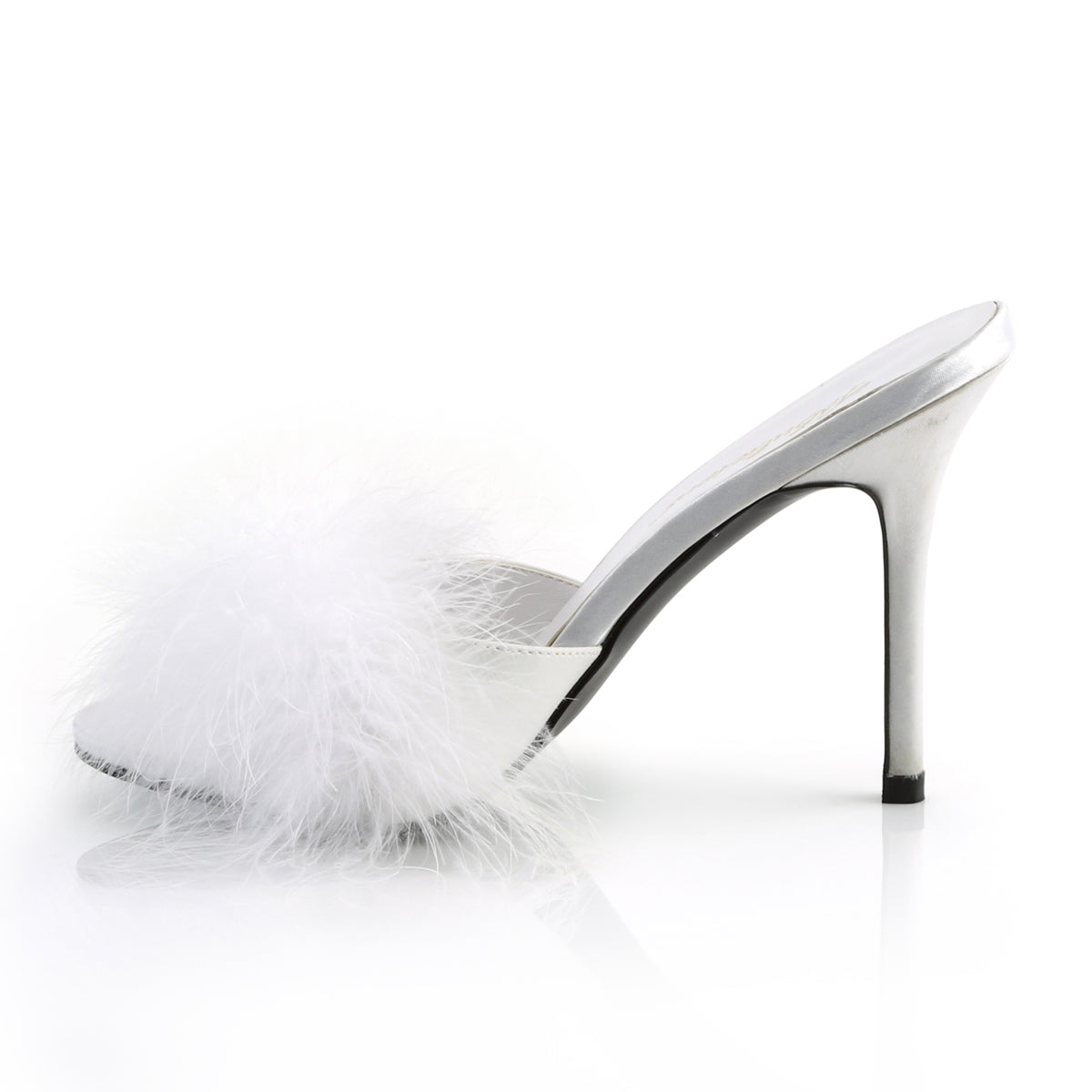 4" Heel Marabou Fur Slipper (Fabulicious CLAS01F/BPPU-F)