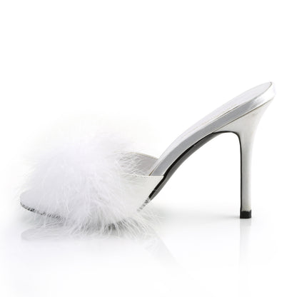 4" Heel Marabou Fur Slipper (Fabulicious CLAS01F/BPPU-F)