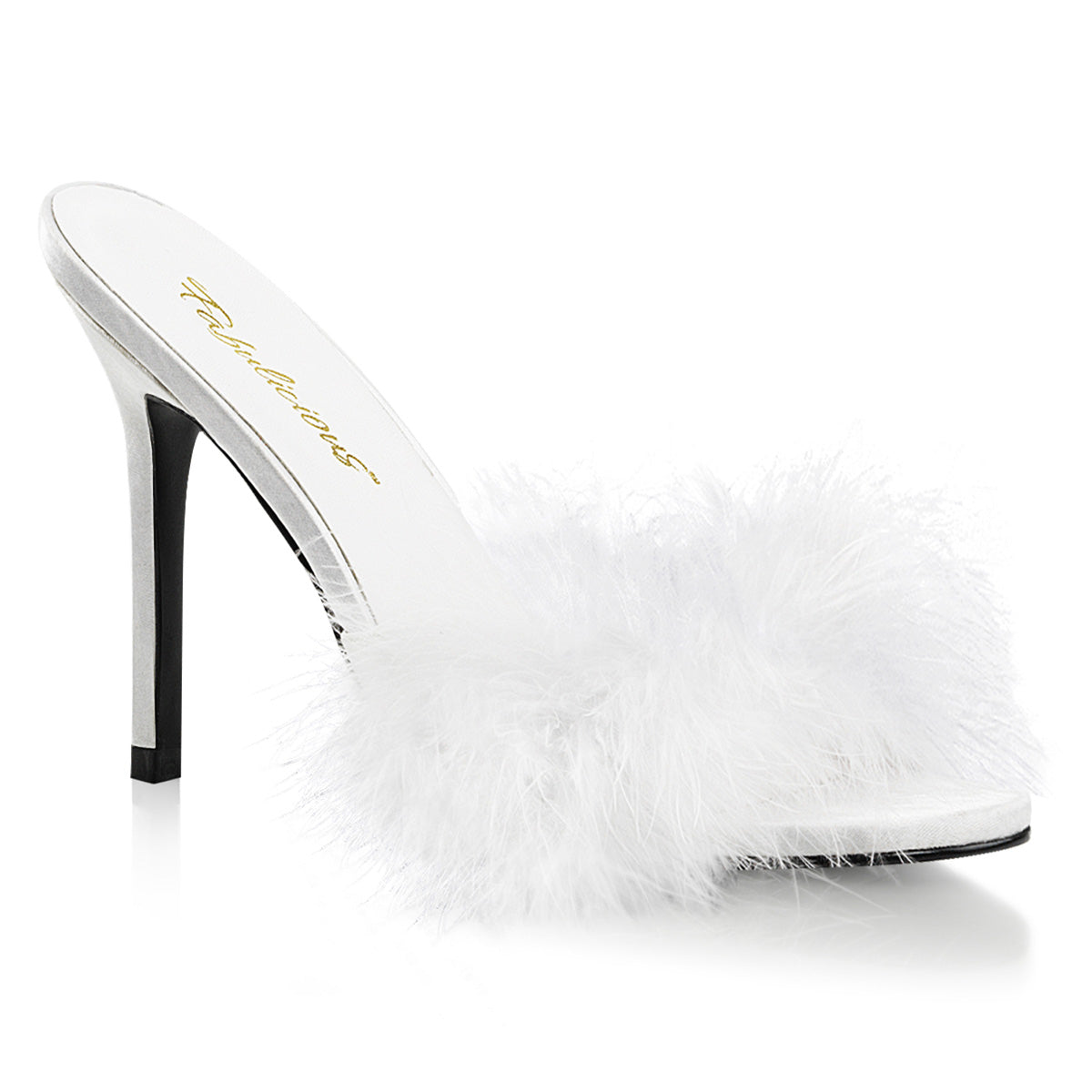 4" Heel Marabou Fur Slipper (Fabulicious CLAS01F/BPPU-F)