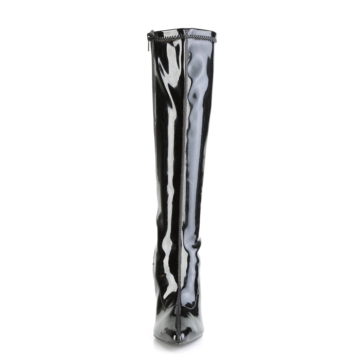 *4" Heel Stretch Knee Boot, Side Zip (Pleaser CLAS2000/B)