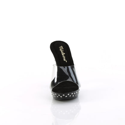 5" Heel, 1" Rhinestone Studded PF Slide (Fabulicious CTAIL501SDT/C/B)