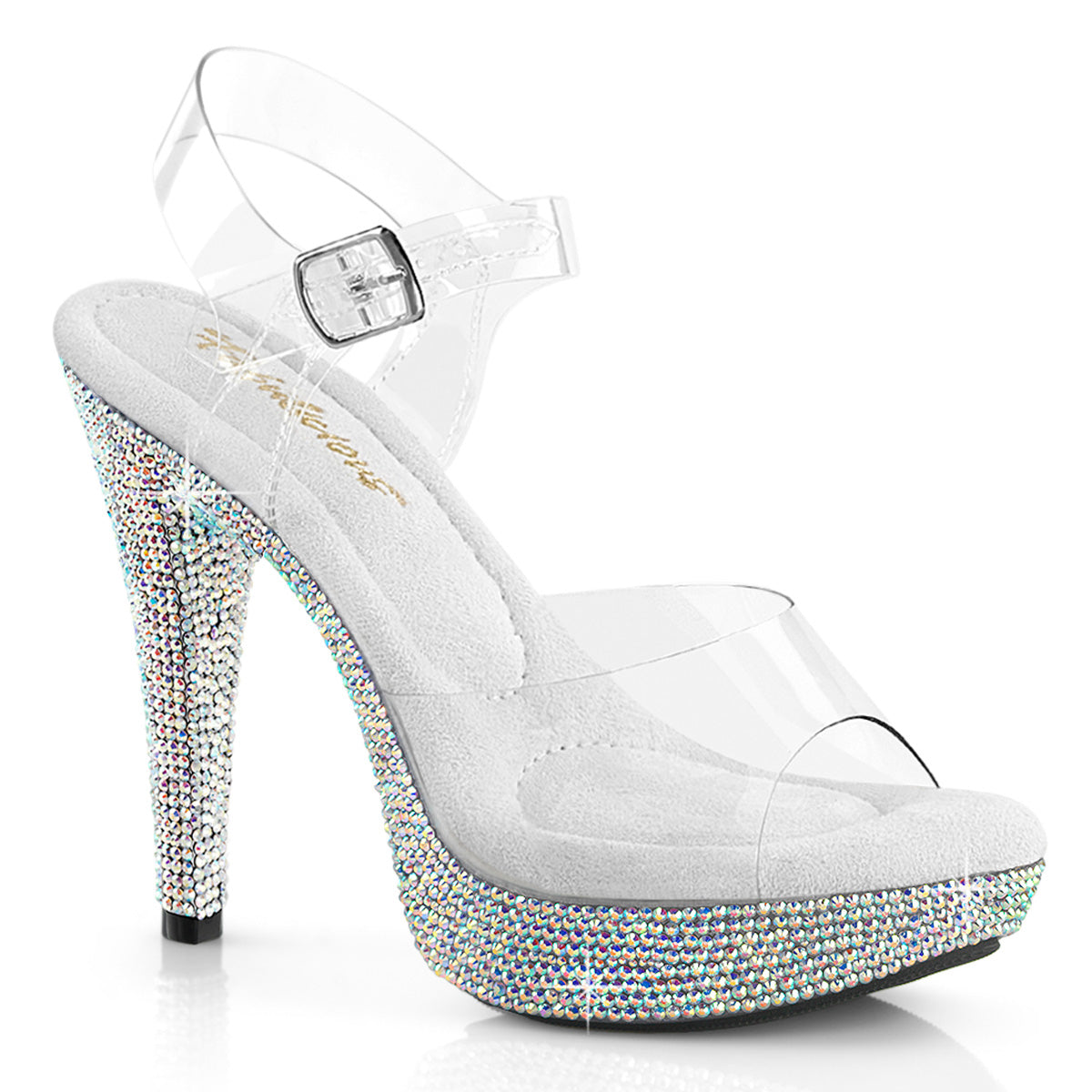 5" Heel, 1" PF Ankle Strap Sandal w/RS (Fabulicious CTAIL508DM/C/SMCRS)