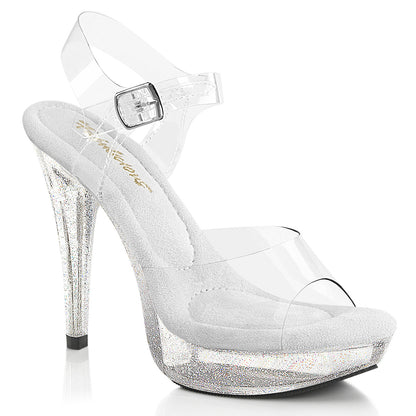 5" Heel, 1" PF Ankle Strap Sandal W/ Mini Glitters (Fabulicious CTAIL508MG/C/M)
