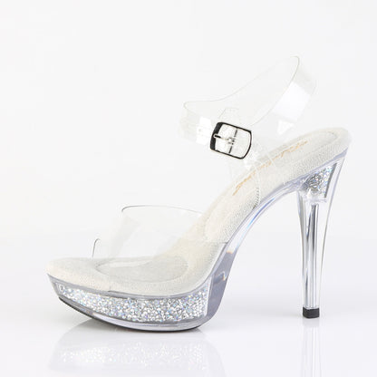 5" Heel, 1" PF Ankle Strap Sandal w/RS Inserts (Fabulicious CTAIL508RSI/C/C-SRS)