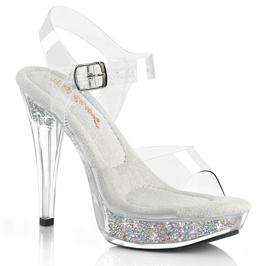 5" Heel, 1" PF Ankle Strap Sandal w/RS Inserts (Fabulicious CTAIL508RSI/C/C-SRS)