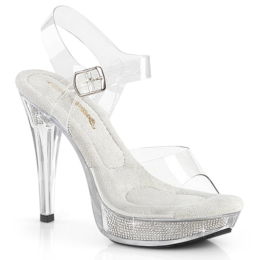 5" Heel, 1" PF Ankle Strap Sandal w/RS Inserts (Fabulicious CTAIL508SRSI/C/C-SRS)