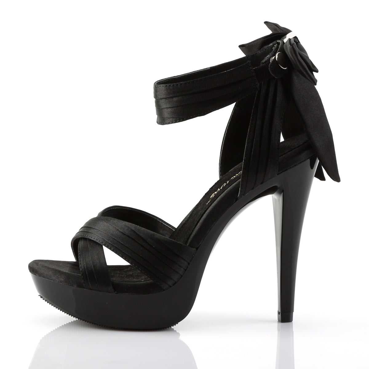 5" Heel, 1" PF Criss Cross Pleated Straps Close Back Sandal (Fabulicious CTAIL568/BSA/M)