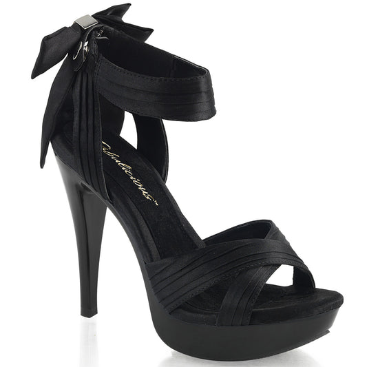 5" Heel, 1" PF Criss Cross Pleated Straps Close Back Sandal (Fabulicious CTAIL568/BSA/M)