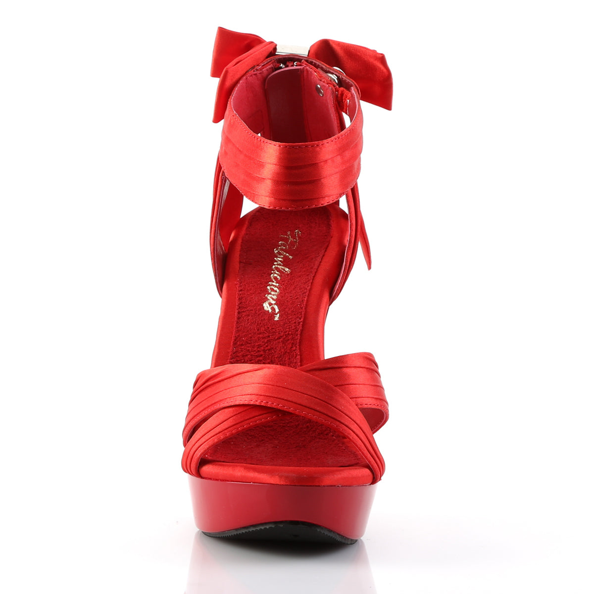5" Heel, 1" PF Criss Cross Pleated Straps Close Back Sandal (Fabulicious CTAIL568/BSA/M)