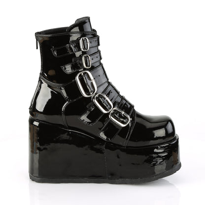 **4 1/4" PF Ankle Boot w/ Multi Buckle Straps, Back Zip (Demonia CON57/B)