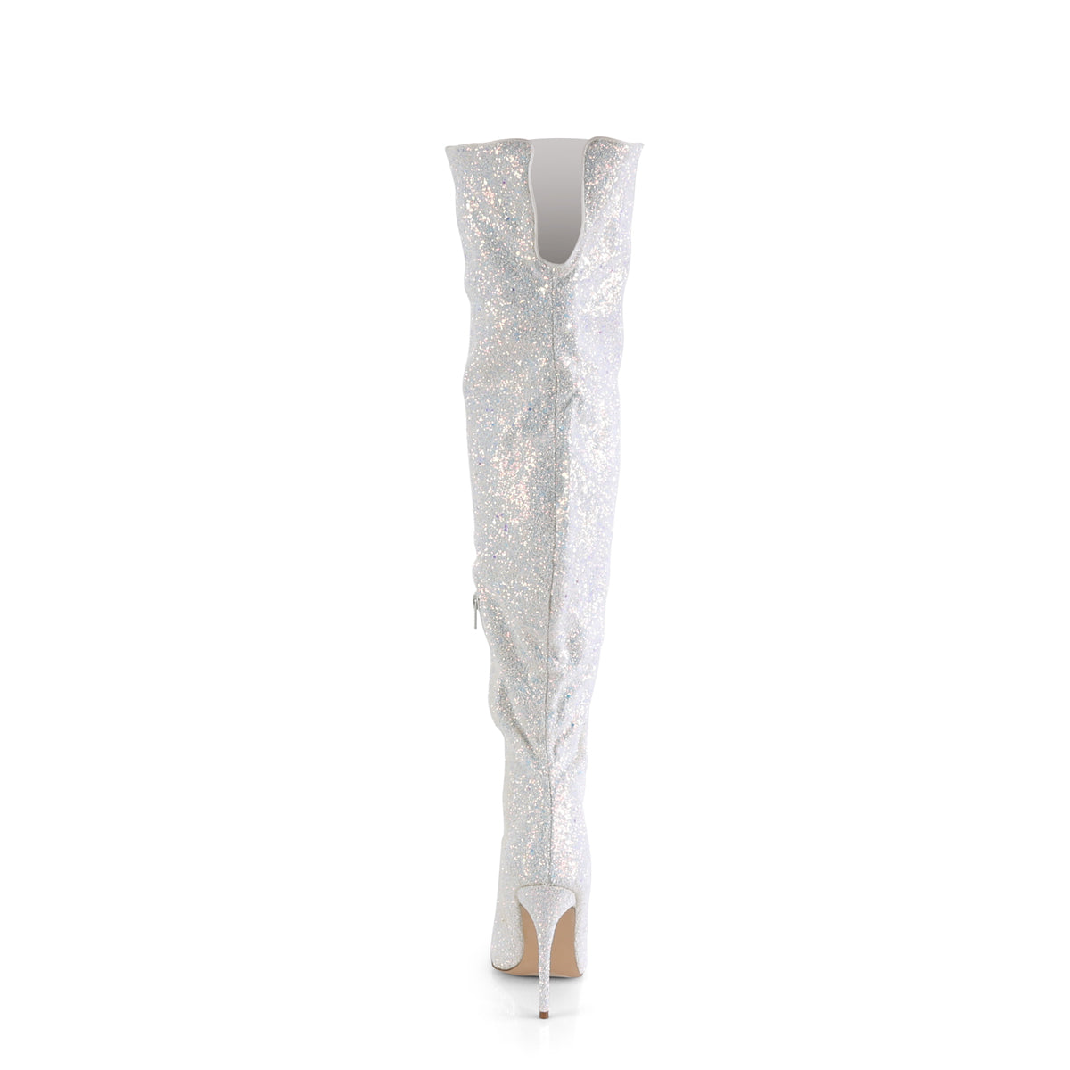 5" Glitter Thigh High Boot, 1/3 Side Zip (Pleaser COURTLY3015/BG)