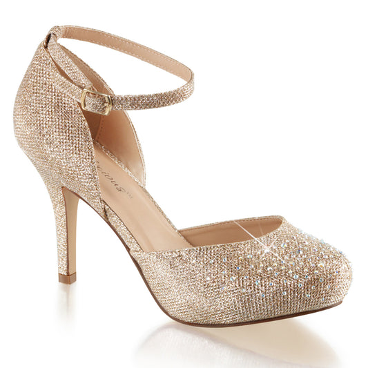 *3 1/2" Heel, 1/2" Hidden PF, Ankle Strap d'Orsay Pump (Fabulicious COVET03/NUGFA)