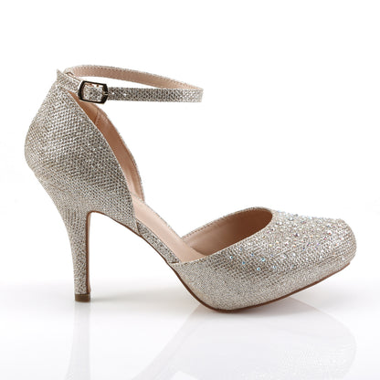*3 1/2" Heel, 1/2" Hidden PF, Ankle Strap d'Orsay Pump (Fabulicious COVET03/NUGFA)