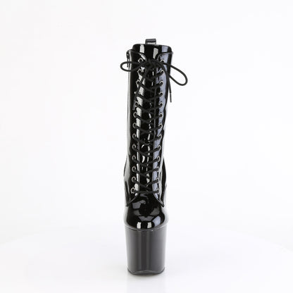 8" Heelless, 3" PF Lace-Up Front Ankle Boot, Inside Zip (Pleaser CRAZE1040/B/M)