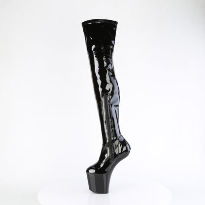 8" Heelless, 3" PF Stretch Thigh Boot, Inside Zip (Pleaser CRAZE3000/B/M)