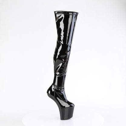 8" Heelless, 3" PF Stretch Thigh Boot, Inside Zip (Pleaser CRAZE3000/B/M)