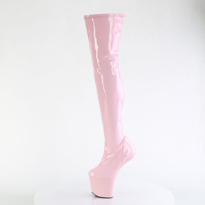 8" Heelless, 3" PF Stretch Thigh Boot, Inside Zip (Pleaser CRAZE3000/B/M)