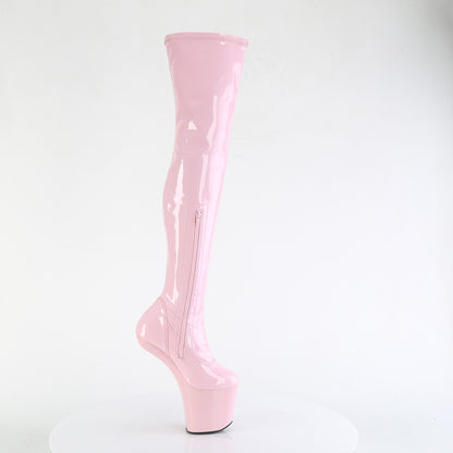 8" Heelless, 3" PF Stretch Thigh Boot, Inside Zip (Pleaser CRAZE3000/B/M)