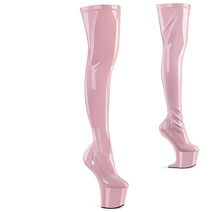 8" Heelless, 3" PF Stretch Thigh Boot, Inside Zip (Pleaser CRAZE3000/B/M)