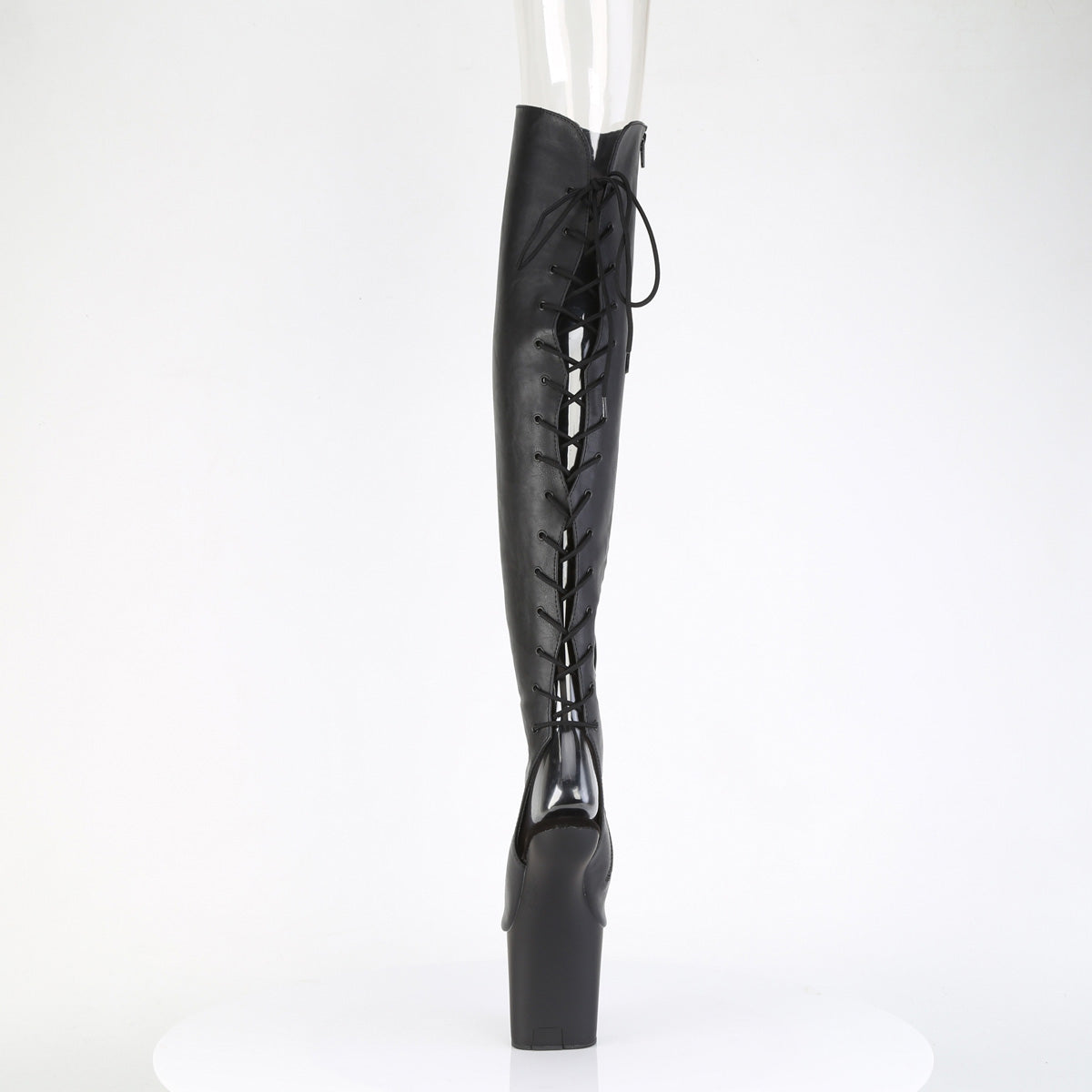 8" Heelless, 3" PF Open Toe/Over-The-Knee Boot, Side Zip (Pleaser CRAZE3019/BPU)