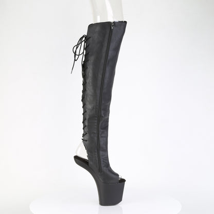 8" Heelless, 3" PF Open Toe/Over-The-Knee Boot, Side Zip (Pleaser CRAZE3019/BPU)