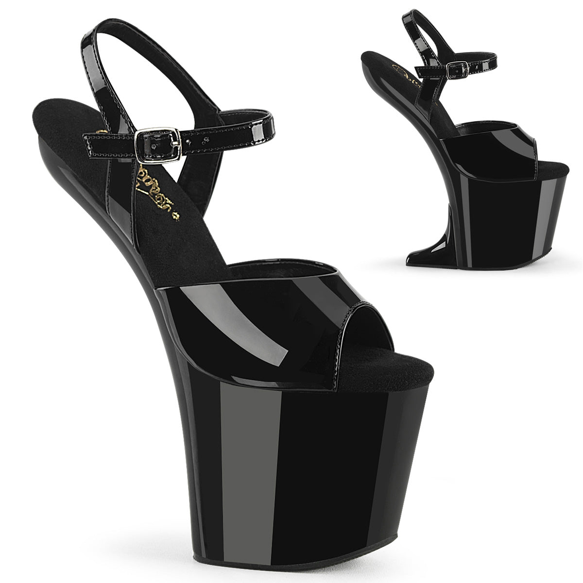 8" Heelless, 3" PF Ankle Strap Sandal (Pleaser CRAZE809/B/M)
