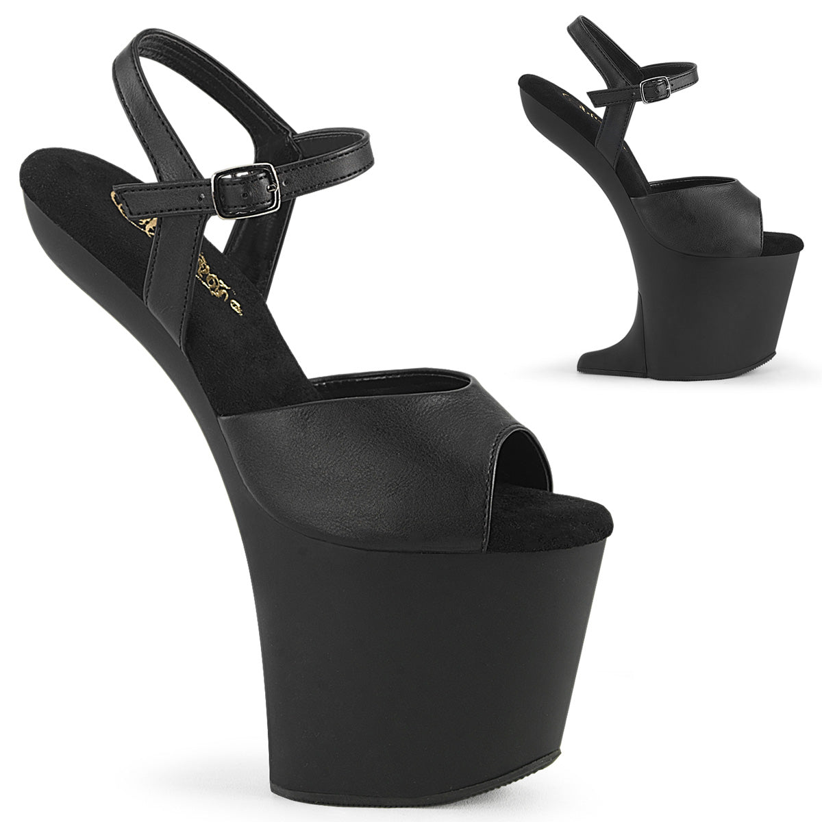 8" Heelless, 3" PF Ankle Strap Sandal (Pleaser CRAZE809/B/M)