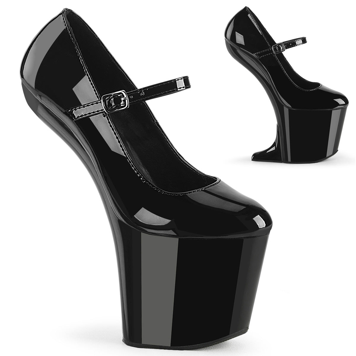 8" Heelless, 3" PF Mary Jane Pump (Pleaser CRAZE880/B/M)