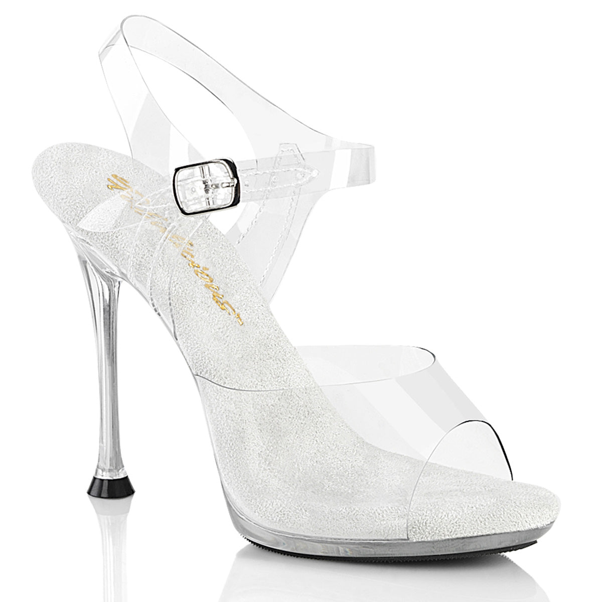 4 1/2" Heel, 2/5" PF Ankle Strap Sandal (Fabulicious CUPID408/C/M)