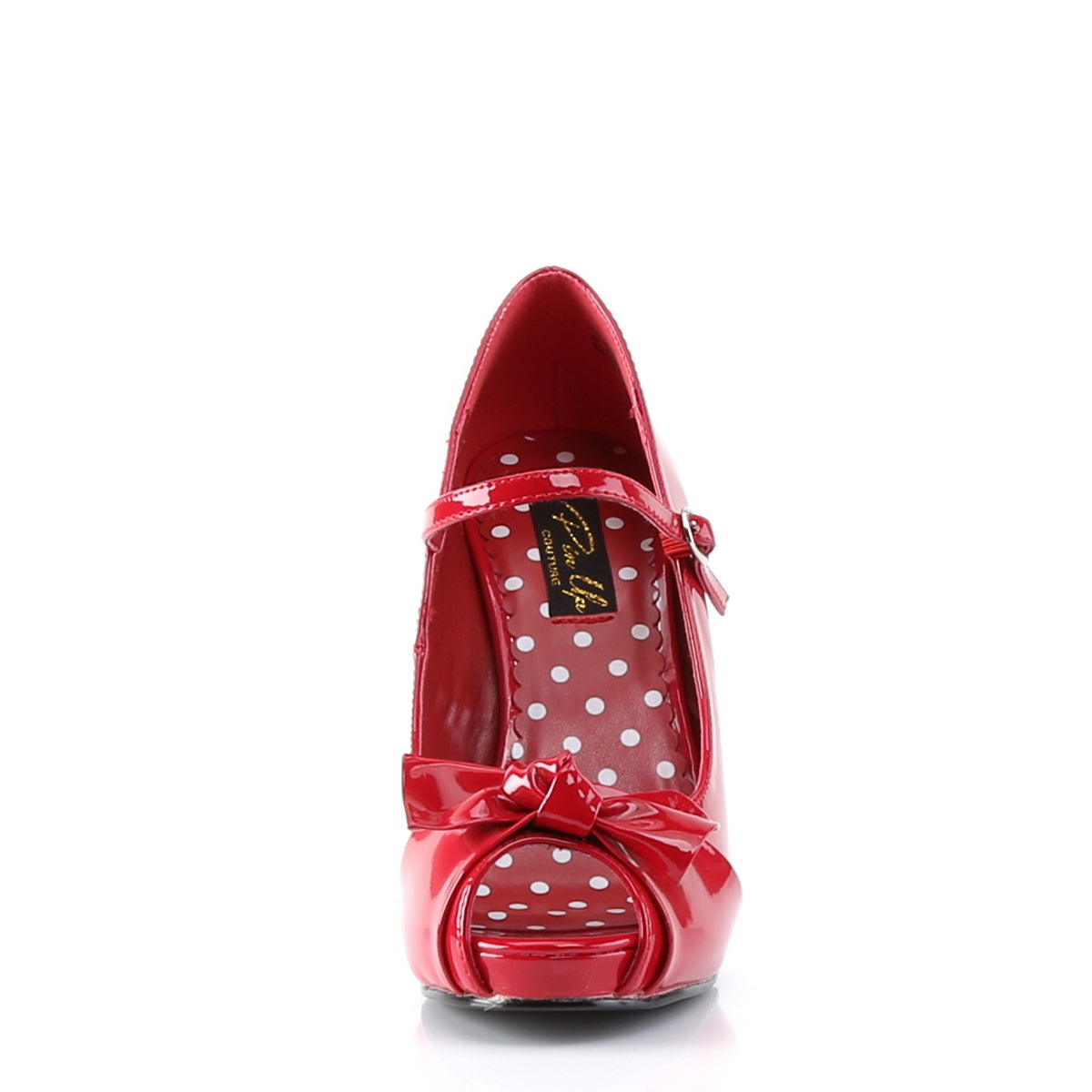 *4 1/2" Heel, 3/4" Hidden P/F Open Toe Mary Jane W/ Bow (Pin Up Couture CUTIE08/RPT)