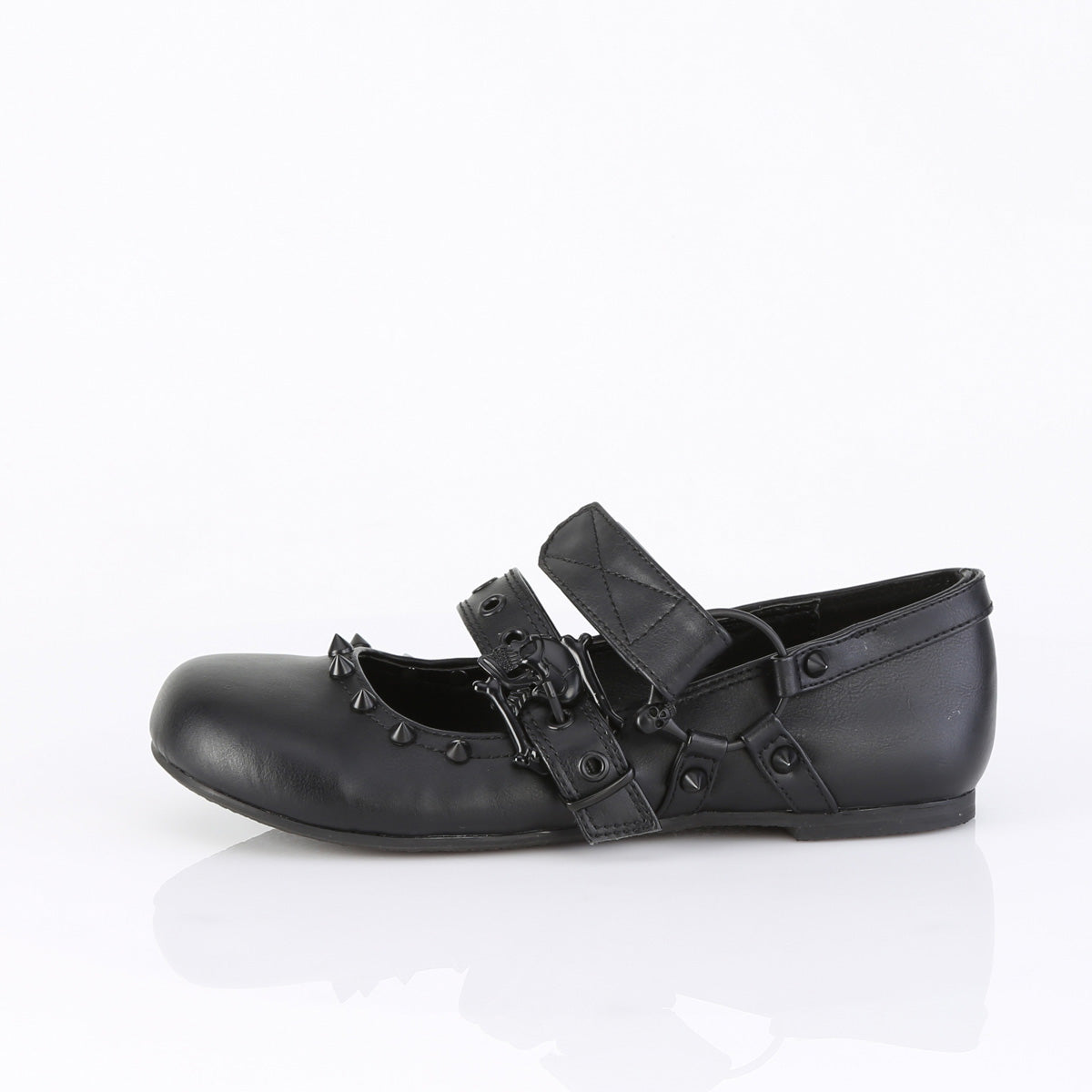 Ballet Flat Double Strap Mary Jane (Demonia DAI08/BVL)