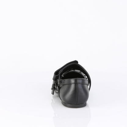 Ballet Flat Double Strap Mary Jane (Demonia DAI08/BVL)