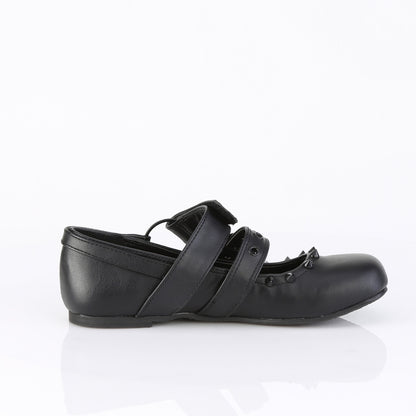 Ballet Flat Double Strap Mary Jane (Demonia DAI08/BVL)