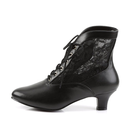 2" Heel, Lace Victorian Ankle Boot, Pioneer (Funtasma DAME05/B/PU)