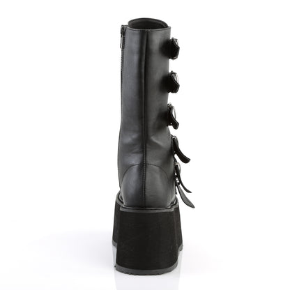 3 1/2" PF Mid-Calf Boot w/6 BuckleStraps, Metal Side Zip (Demonia DAM225/BHG)
