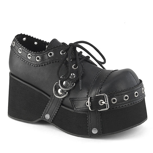 3 1/4" PF Lace-Up Oxford Shoe (Demonia DANK28/BVL)