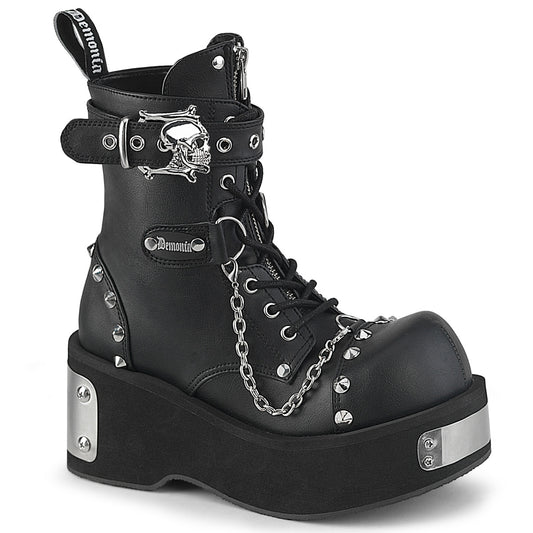 3 1/4" PF Lace-Up Ankle Boot (Demonia DANK57/BVL)