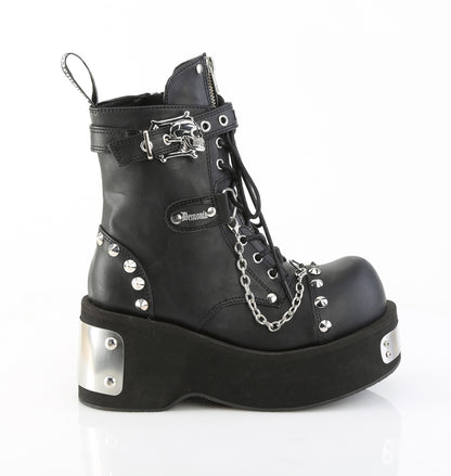 3 1/4" PF Lace-Up Ankle Boot (Demonia DANK57/BVL)