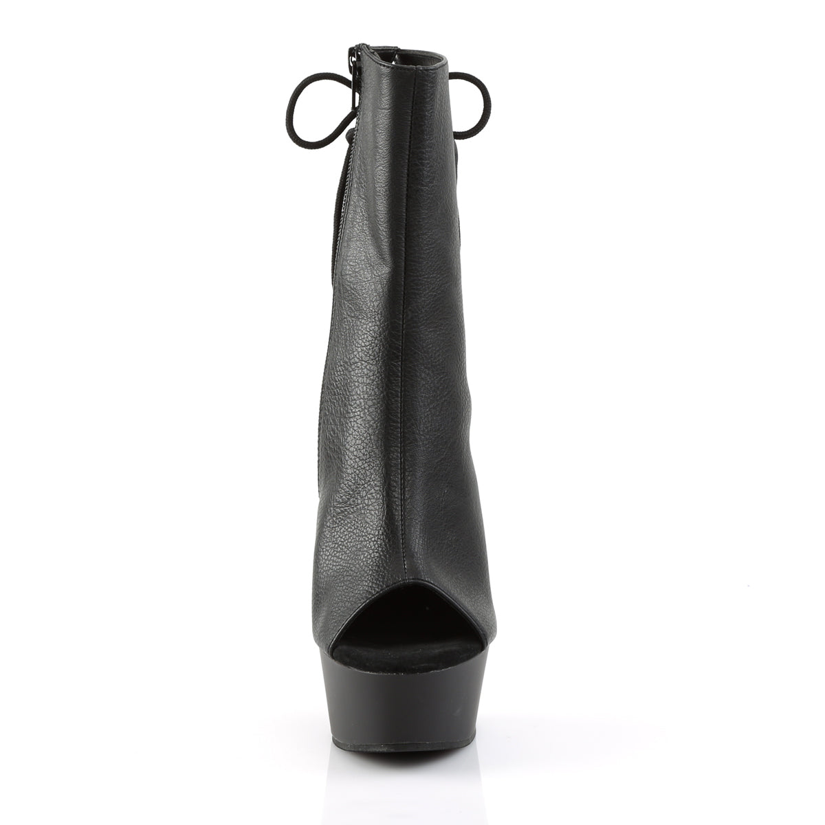 6" Heel, 1 3/4" PF Open Toe/Heel PF Ankle Boot (Pleaser DEL1018/B/M)