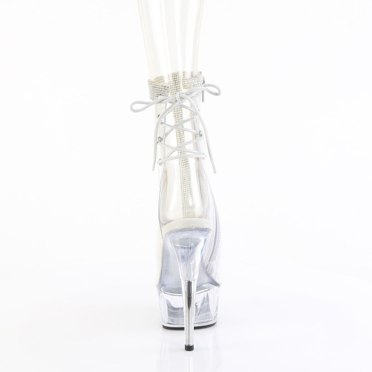 *6" Heel, 1 3/4" PF Open Toe/Heel Ankle Boot, Side Zip (Pleaser DEL1018C-2RS/C-RS/C)