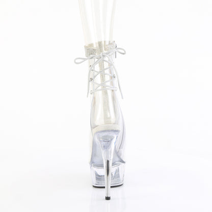 *6" Heel, 1 3/4" PF Open Toe/Heel Ankle Boot, Side Zip (Pleaser DEL1018C-2RS/C-RS/C)