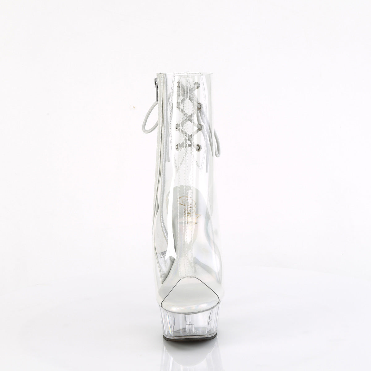 *6" Heel, 1 3/4" PF Open Toe/Heel Ankle Boot, Side Zip (Pleaser DEL1018C/C/M)