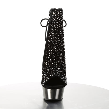 *6" Heel, 1 3/4" PF Open Toe/ Back Ankle Boot (Pleaser DEL1018RS/BVEL/PWCH)