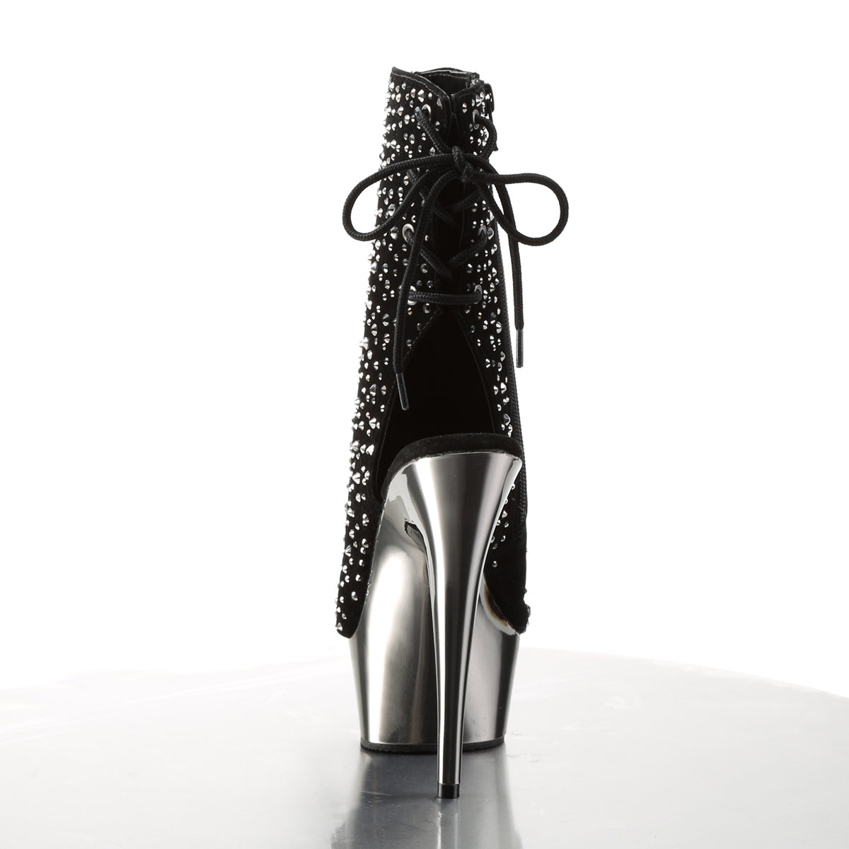*6" Heel, 1 3/4" PF Open Toe/ Back Ankle Boot (Pleaser DEL1018RS/BVEL/PWCH)